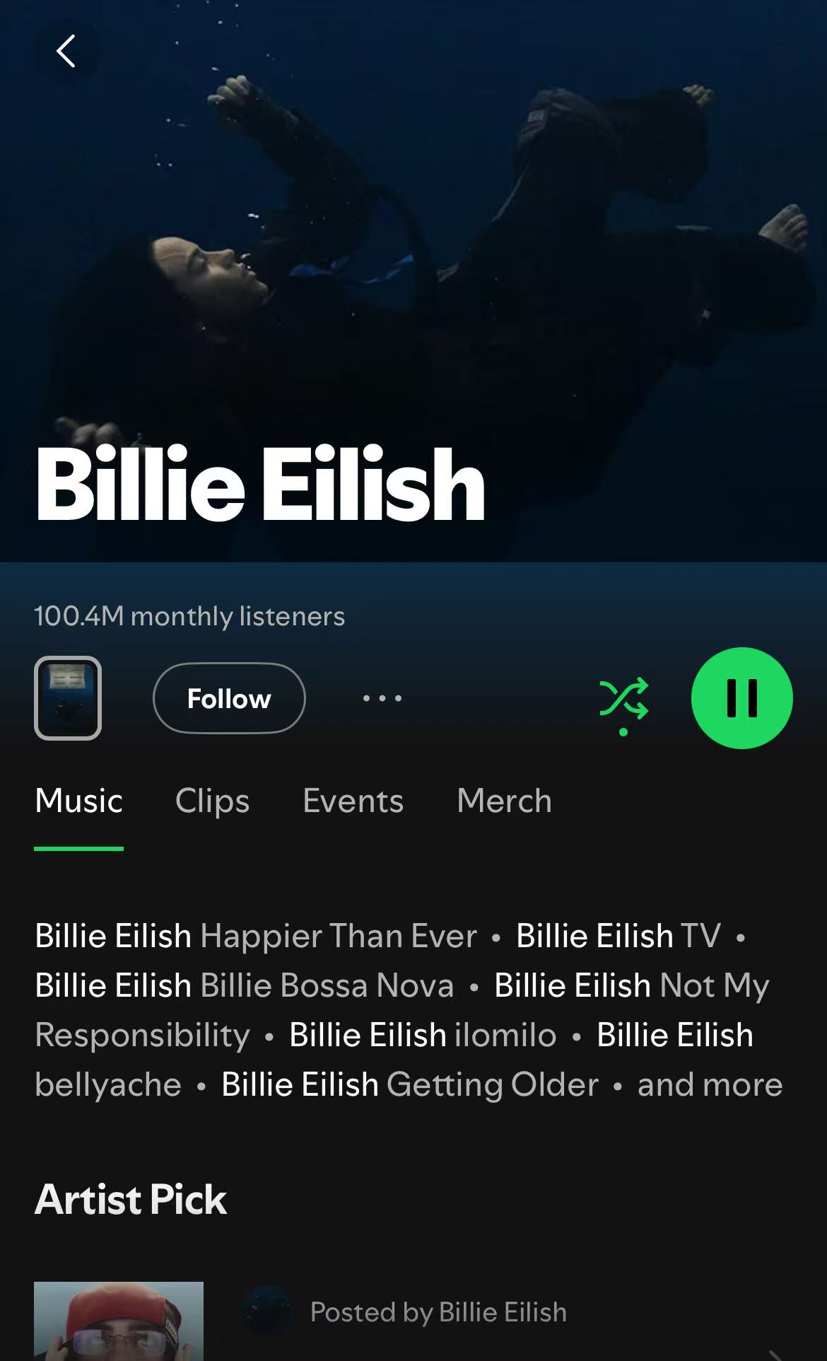 碧梨Billie Eilish加场费城演唱会