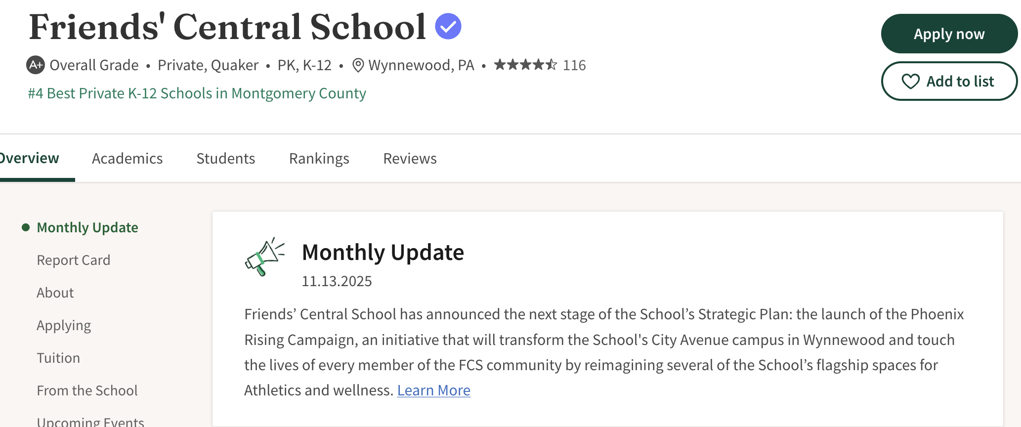 美高留学|2026宾州大费城顶尖私立高中TOP 15