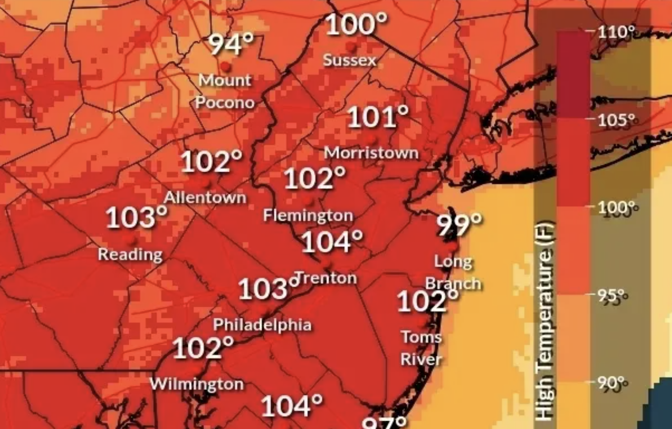费城本周迎近百年级高温！体感或达43℃！独立日烟花恐遭雷暴搅局！