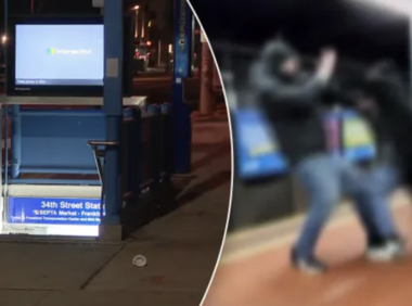 视频|两男费城大学城Septa地铁站互殴,一男被撞入铁轨,当场被列车撞死