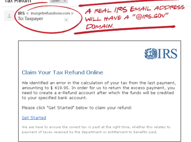 报税季来临！国税局警告纳税人警惕新的诈骗邮件   