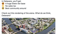 76人费城唐人街附近建球馆困难重重,特拉华和新泽西州长“示爱”76人:“来我们这建球馆吧,不收销售税,球迷庞大,社区友好”