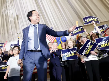 Andy Kim当选新泽西州参议员,成为美国首位韩裔参议员