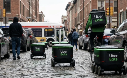 费城街头新景象：移动“冷藏箱送餐小哥”闪亮登场，Uber Eats机器人配送上线！免小费！